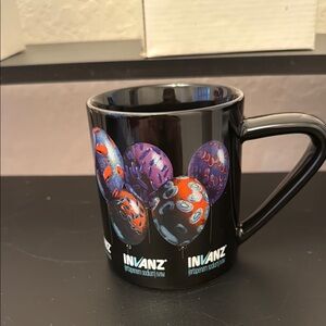 Invanz Black Mug with Colorful Design